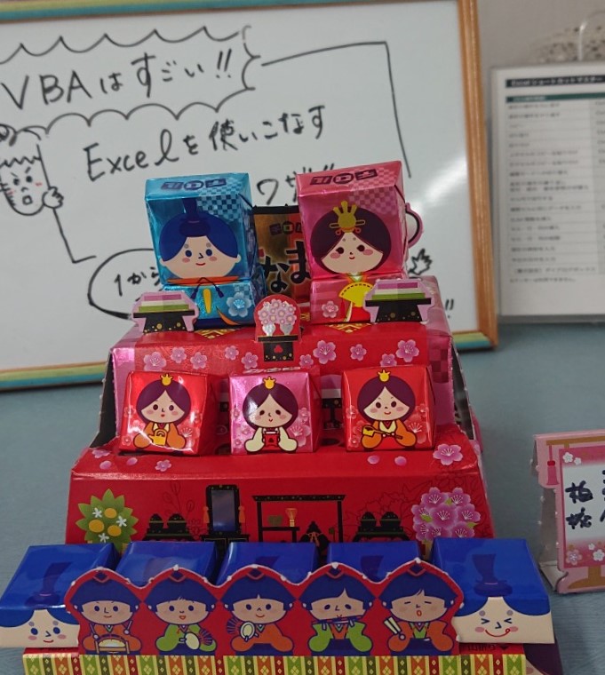 チロルチョコのひな壇